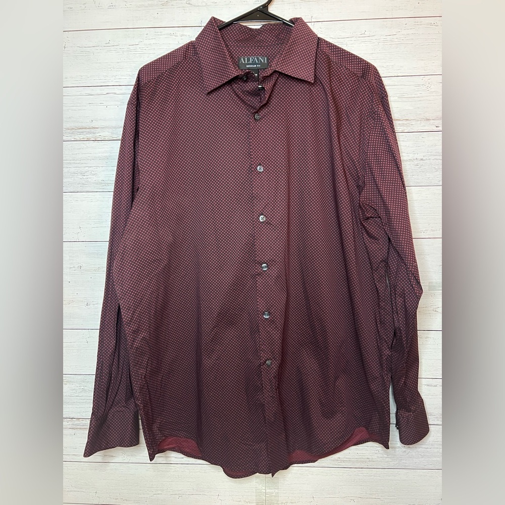 Men’s Alfani Patterned Dress Shirt - Size L (16 - 16 1/2)